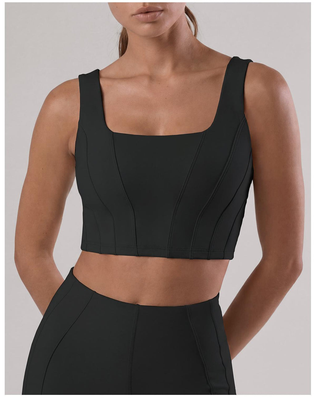 Women's U-Neck Boned Yoga Sports Top