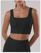 Women's U-Neck Boned Yoga Sports Top