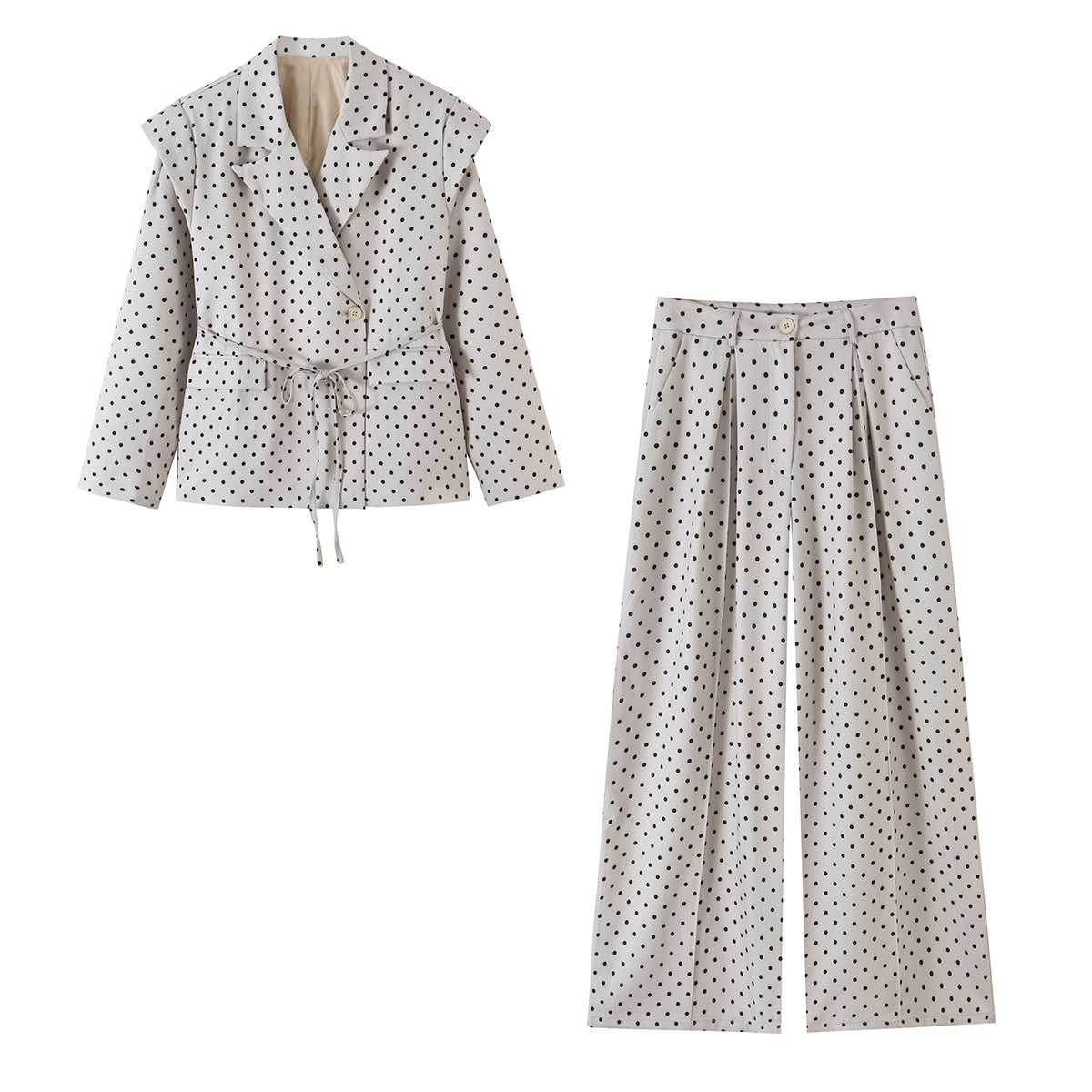 Women's Polka-Dot Two-Piece Workwear Set