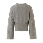 Women's Cable-Knit Crew-Neck Pullover Sweater