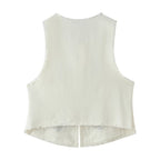 Women's Embroidered Sleeveless Vest Top