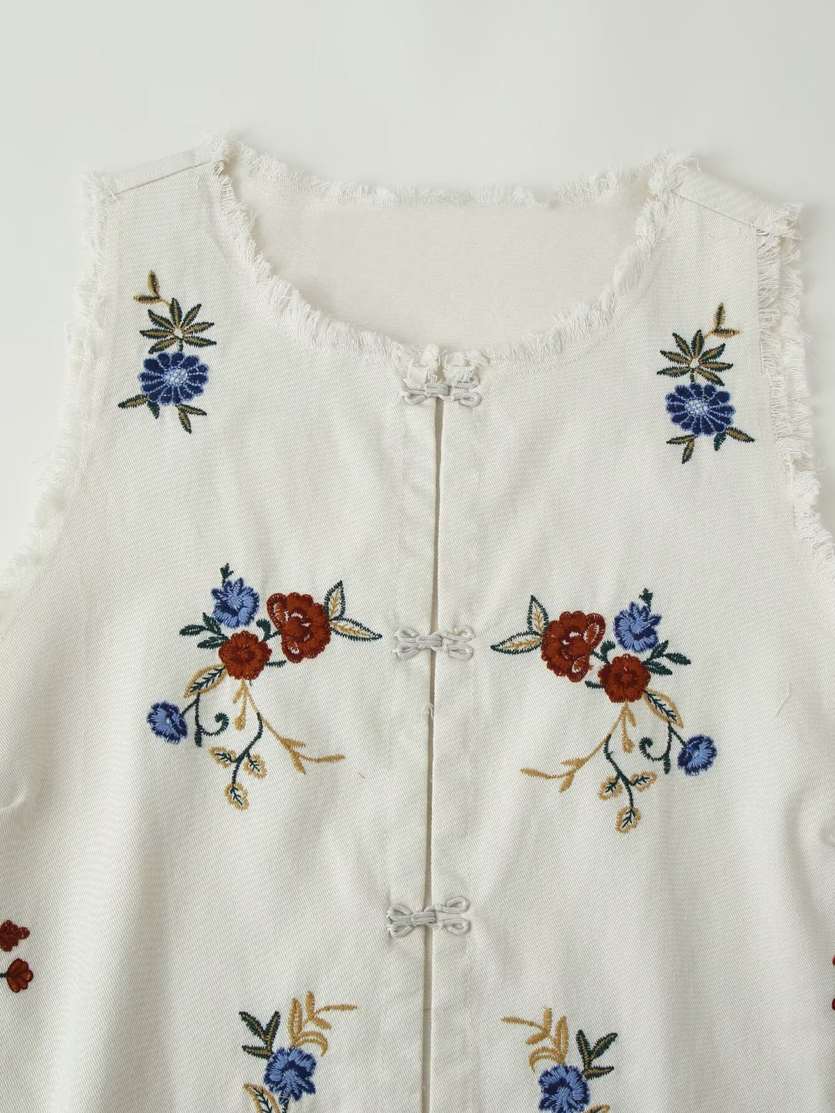 Women's Embroidered Sleeveless Vest Top
