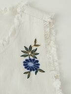 Women's Embroidered Sleeveless Vest Top