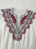 Embroidered Solid-Color Dress
