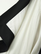 Women's Contrast-Color V-Neck Maxi Dress