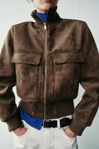 Women's Retro Stand-Collar Bomber Jacket