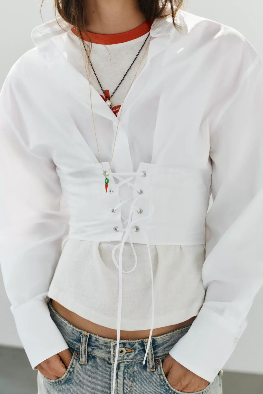 Women's Drawstring Slim-Fit Top