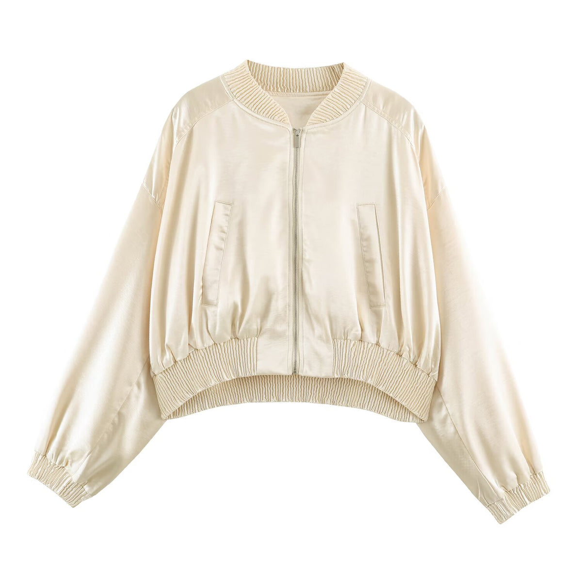 Women's Cropped Bomber Jacket Coat