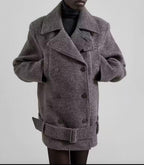 Women's Double-Breasted Wool Coat