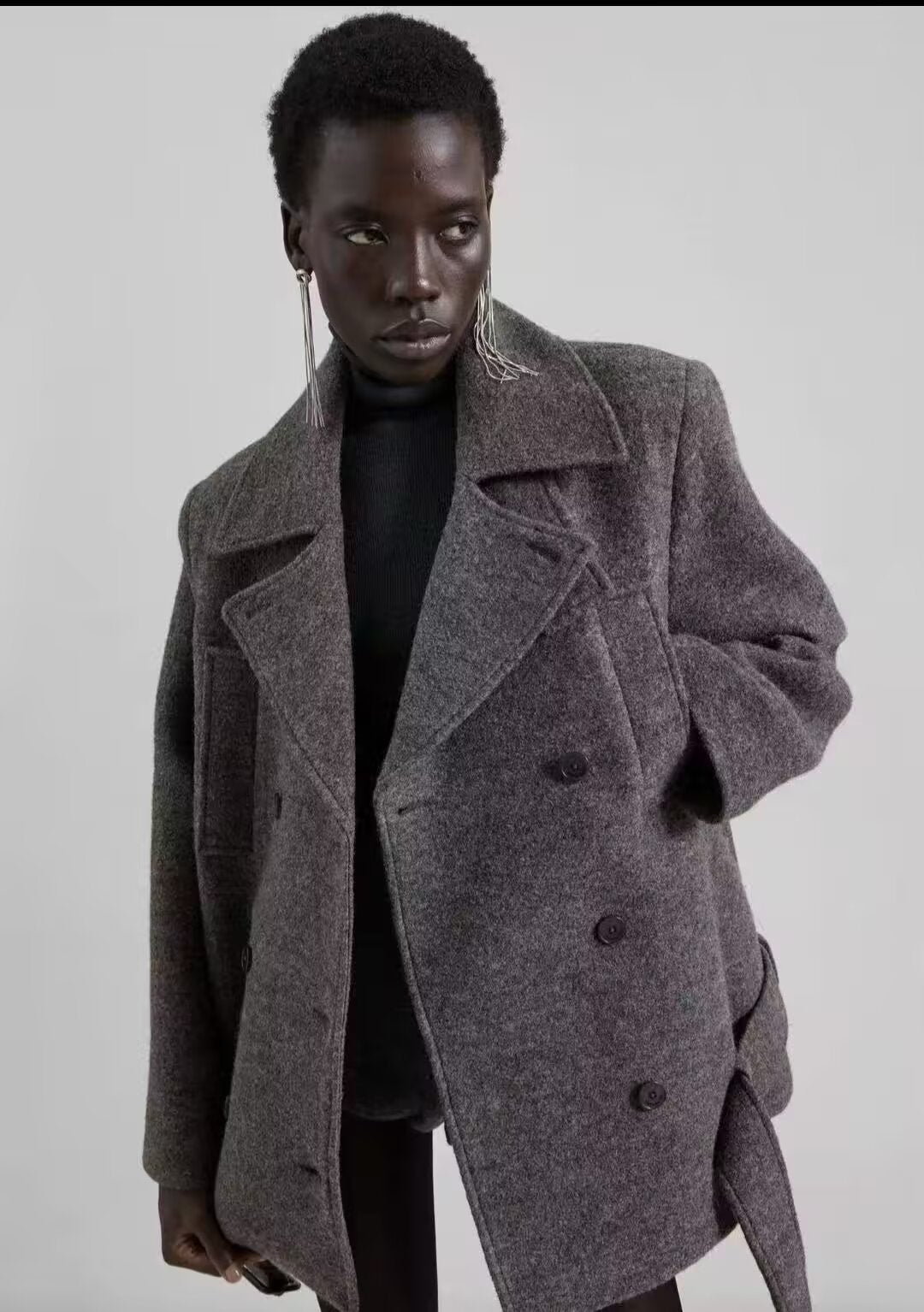 Women's Double-Breasted Wool Coat