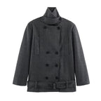 Women's Double-Breasted Wool Coat