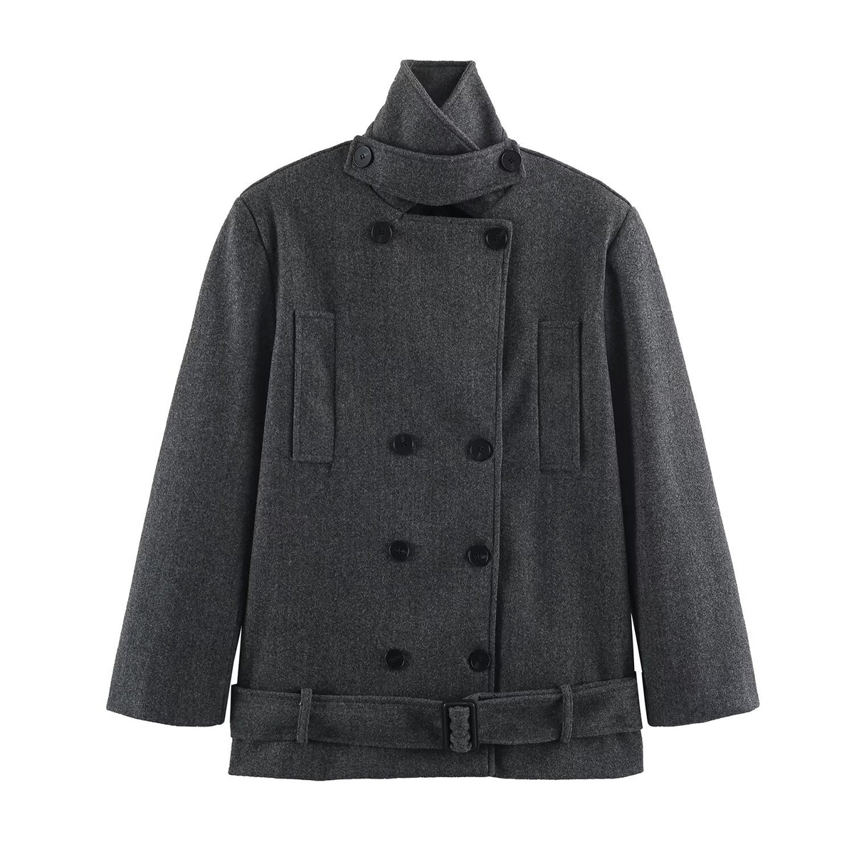 Women's Double-Breasted Wool Coat