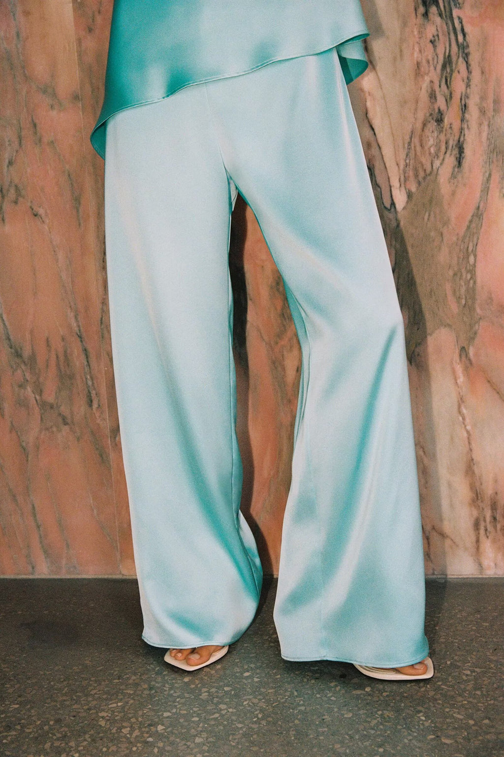 Women's Backless Satin Halter Jumpsuit