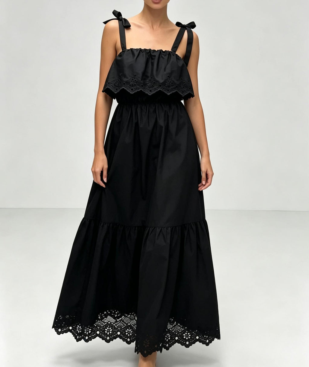 Women's Embroidered Off-Shoulder Midi Dress