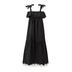 Women's Embroidered Off-Shoulder Midi Dress
