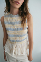 Women's Plaid Embroidered Tank Top