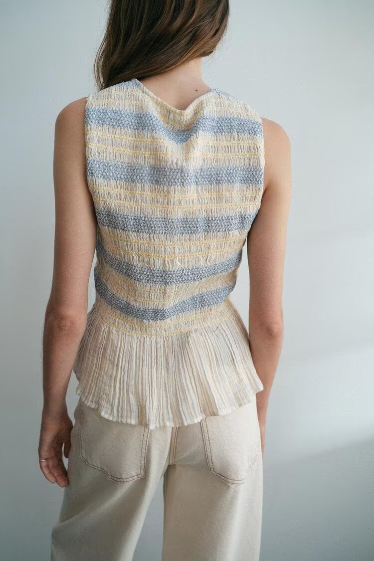 Women's Plaid Embroidered Tank Top