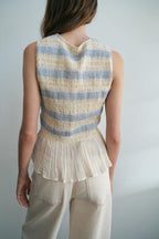 Women's Plaid Embroidered Tank Top