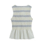 Women's Plaid Embroidered Tank Top