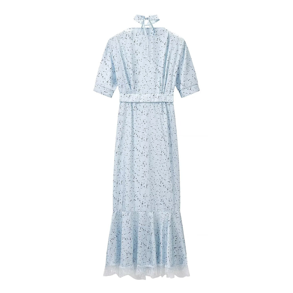 Women's Floral V-Neck Fit-And-Flare Dress