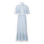 Women's Floral V-Neck Fit-And-Flare Dress