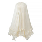 White Ruffle-Trim Maxi Dress