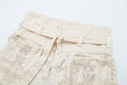 Women's Summer Embroidered Top Embroidered Casual Shorts Sets