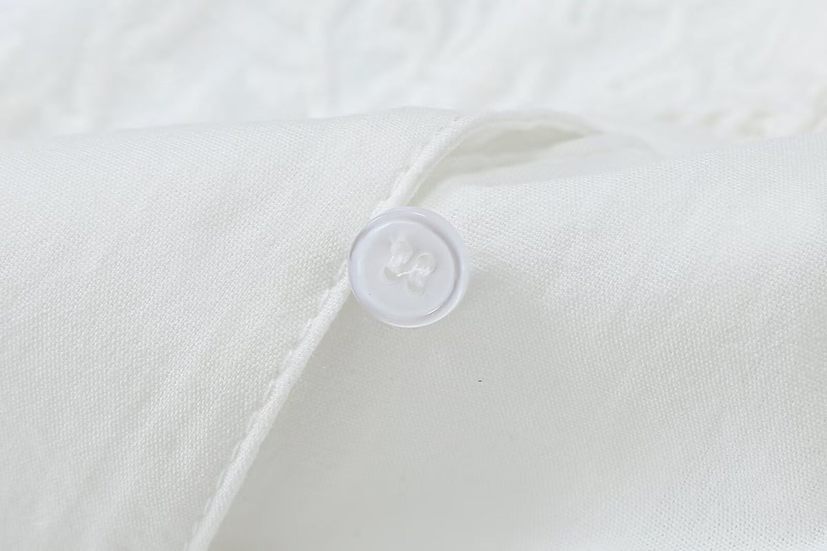 Women's French Vintage Embroidered Poplin Shirt