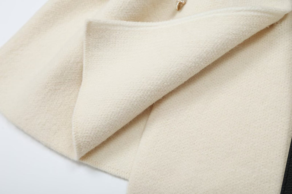 Women's Belted Asymmetric Knit Coat