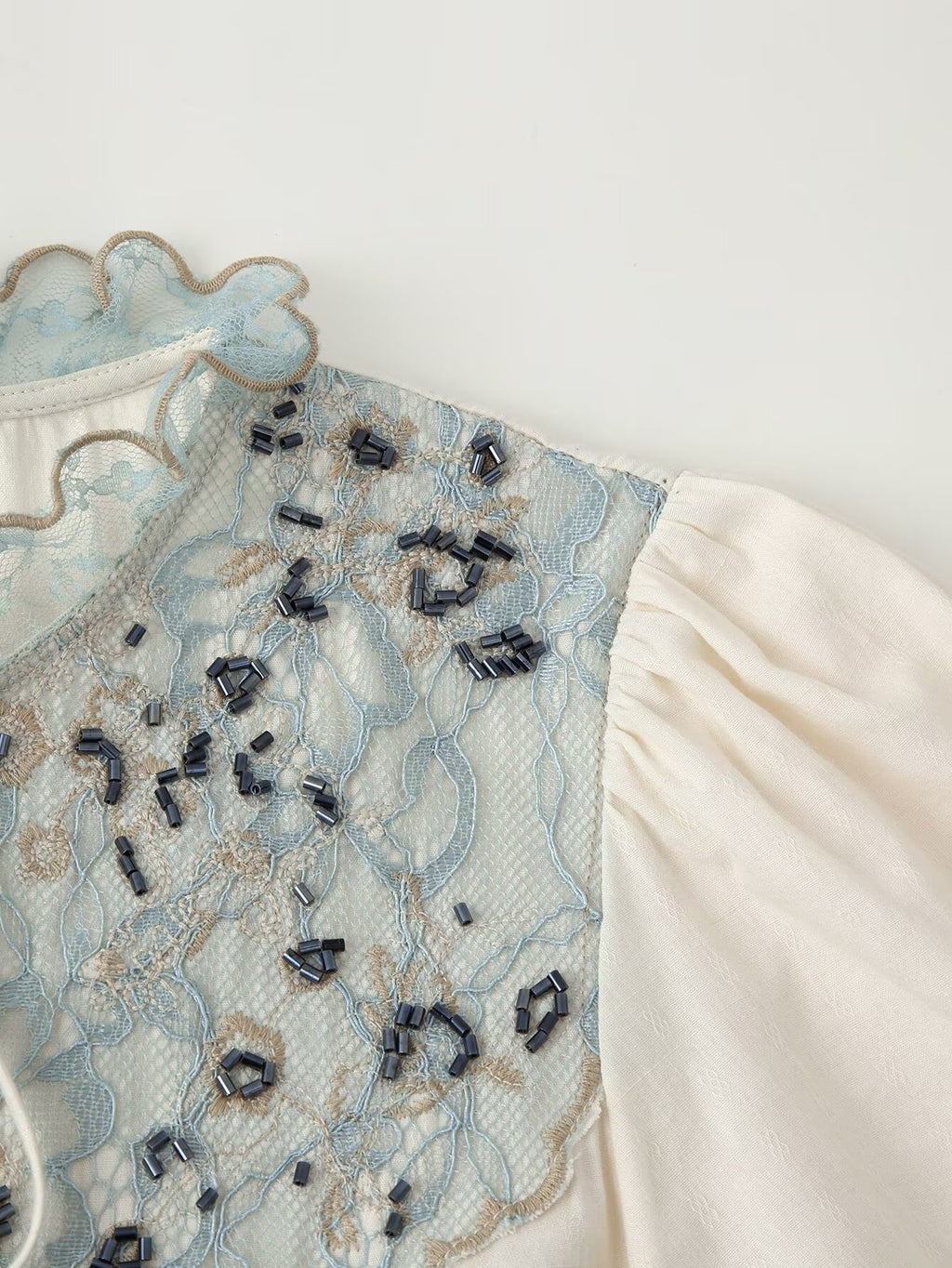 Women's Tied Lace-Detail Poplin Shirt