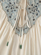 Women's Tied Lace-Detail Poplin Shirt