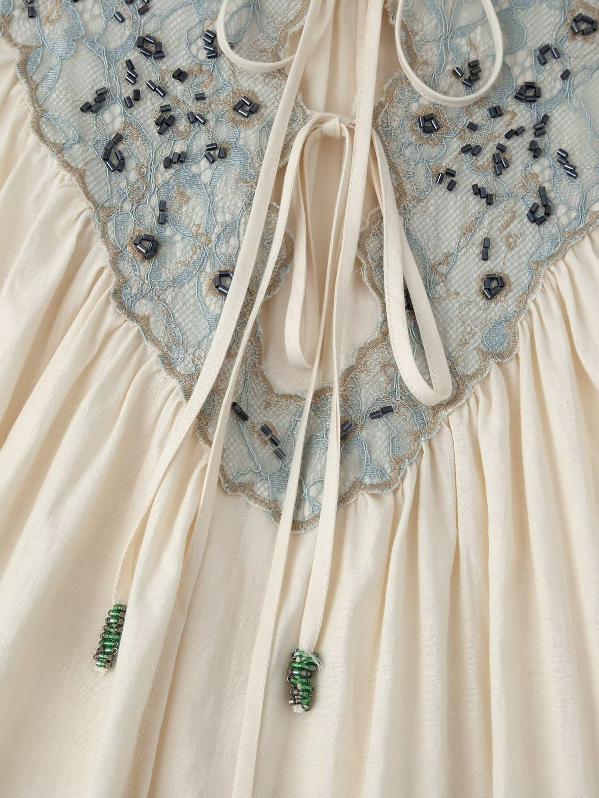 Women's Tied Lace-Detail Poplin Shirt