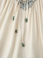 Women's Tied Lace-Detail Poplin Shirt