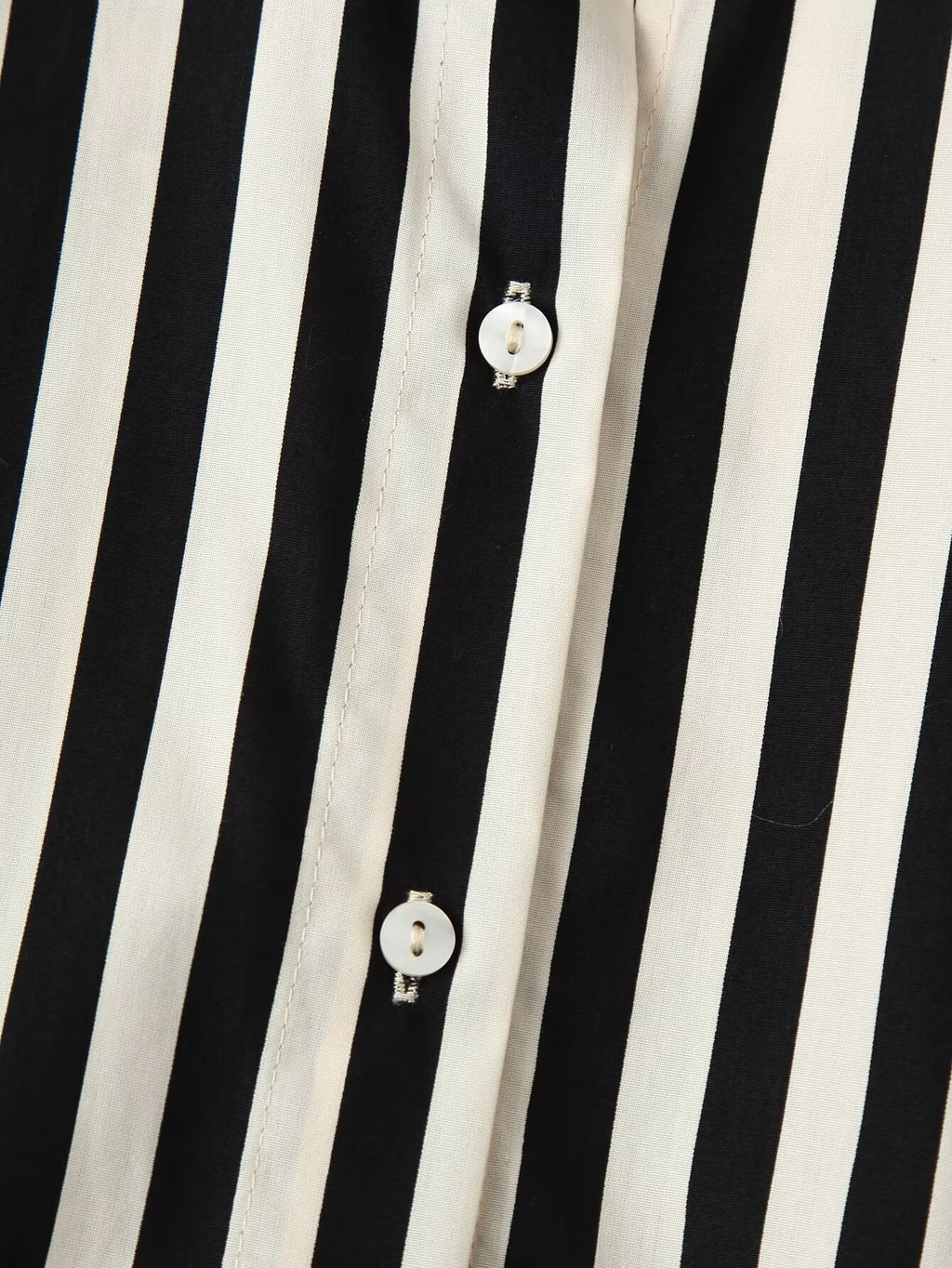 Belted Striped Collared Shirt