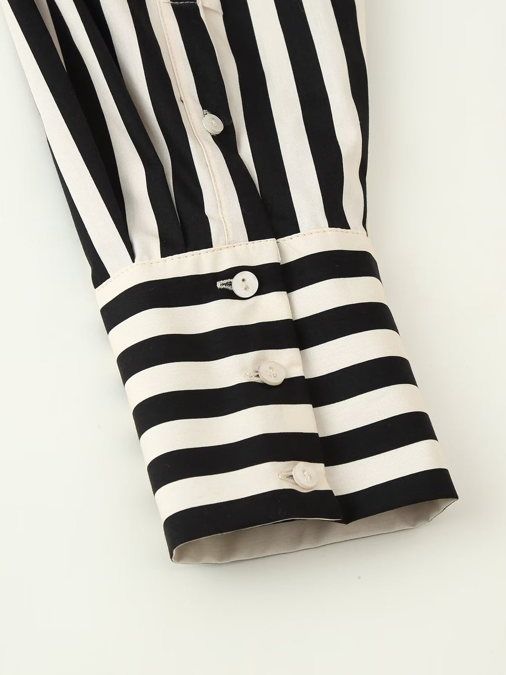 Belted Striped Collared Shirt