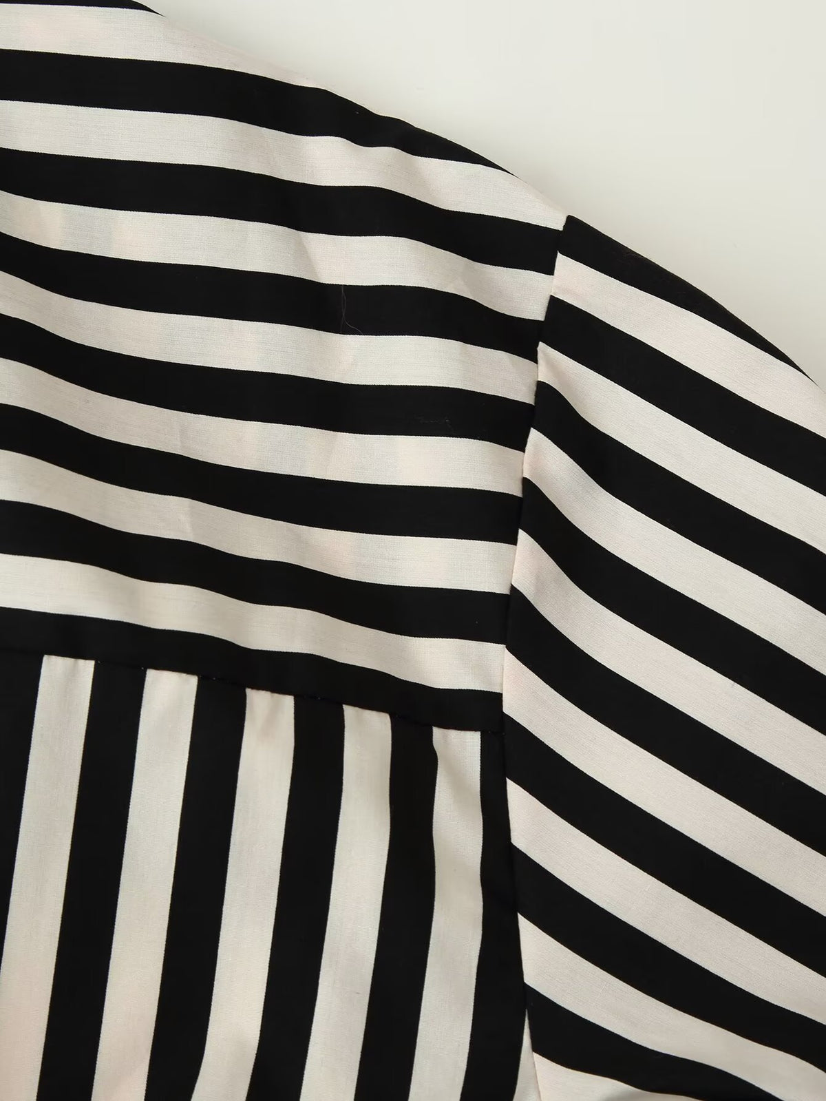 Belted Striped Collared Shirt