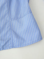 Women's Striped Lace-Detail Poplin Shirt