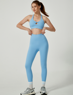 Sports Elastic High Waist Hip Raise Women Sling Beauty Back Running Sports Fitness Yoga Two Piece Sets