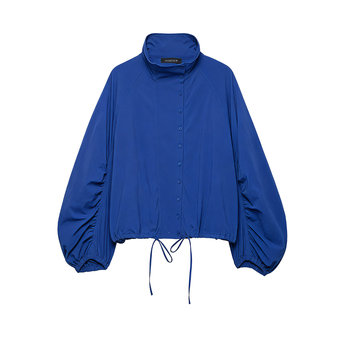 Stand-Collar Button Short Jacket