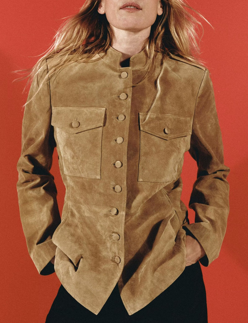 Vintage Buckle-Detail Jacket