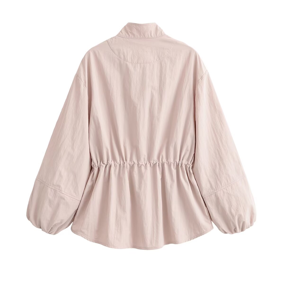 Women's Women Clothing All Match Solid Color Stand Up Collar Jacket