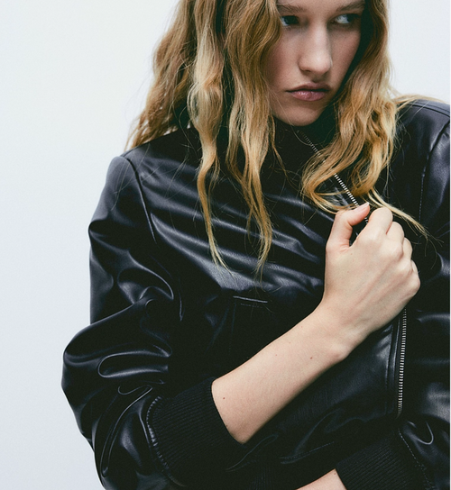 Women's Women Fashionable Chic Coated Bomber Jacket
