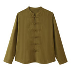 Women's Button Shirt & Straight-Leg Pants Set