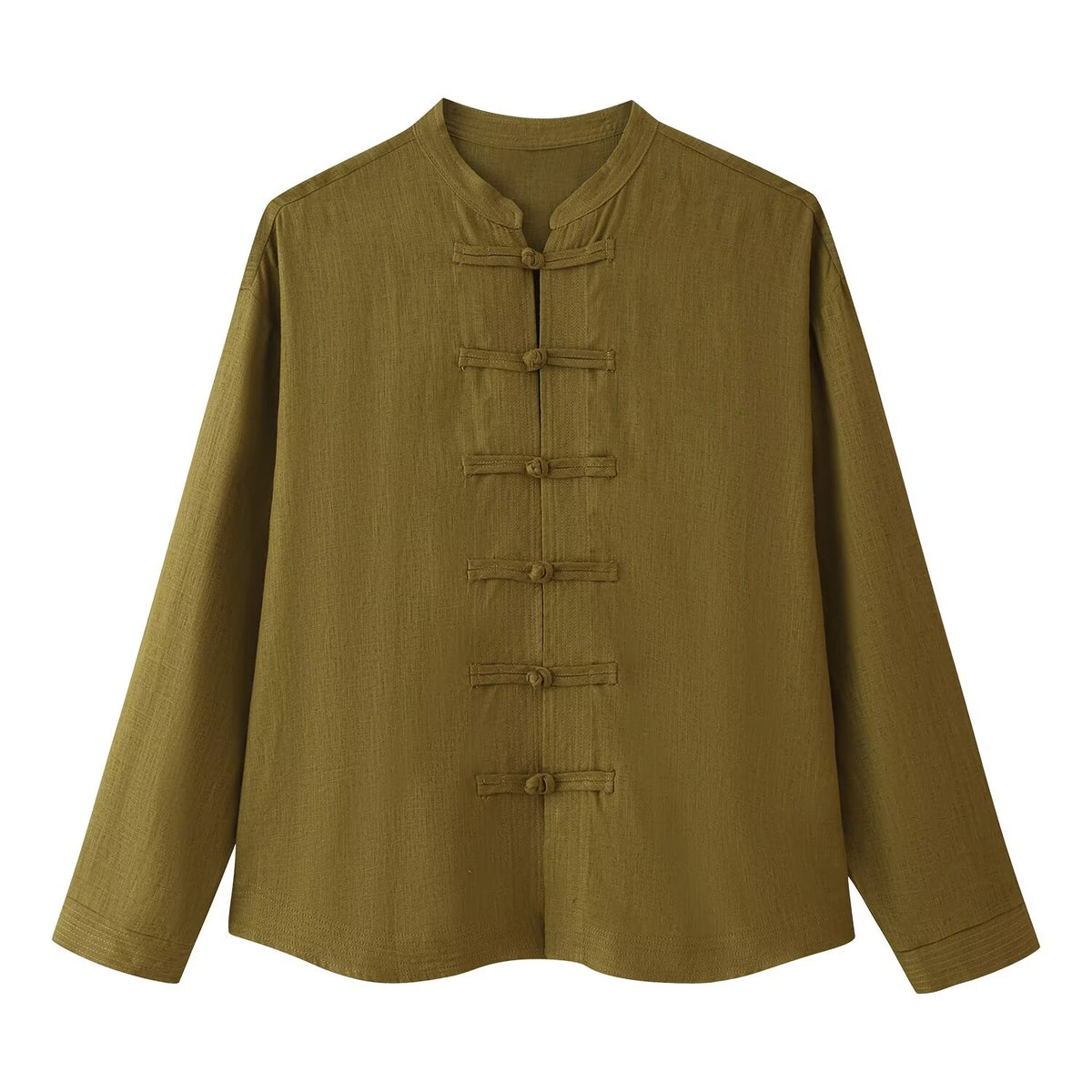 Women's Button Shirt & Straight-Leg Pants Set
