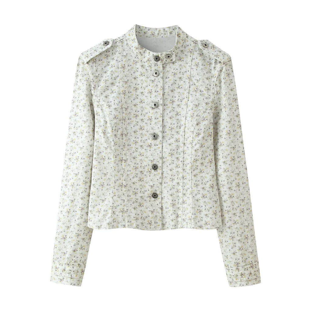 Women's Floral Jacket & Trousers Two-Piece Set