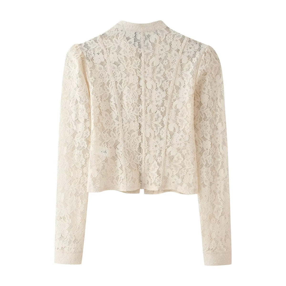 Women's Lace-Trim Double-Breasted Jacket
