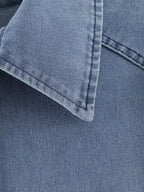 Women's Collared Denim Jumpsuit