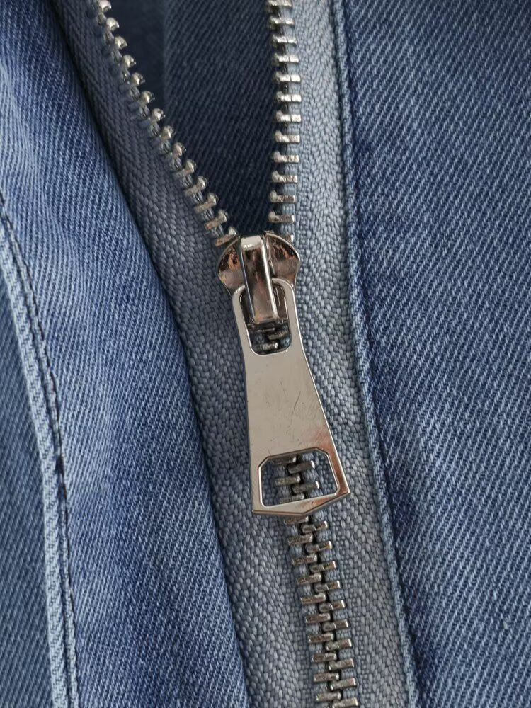 Women's Collared Denim Jumpsuit