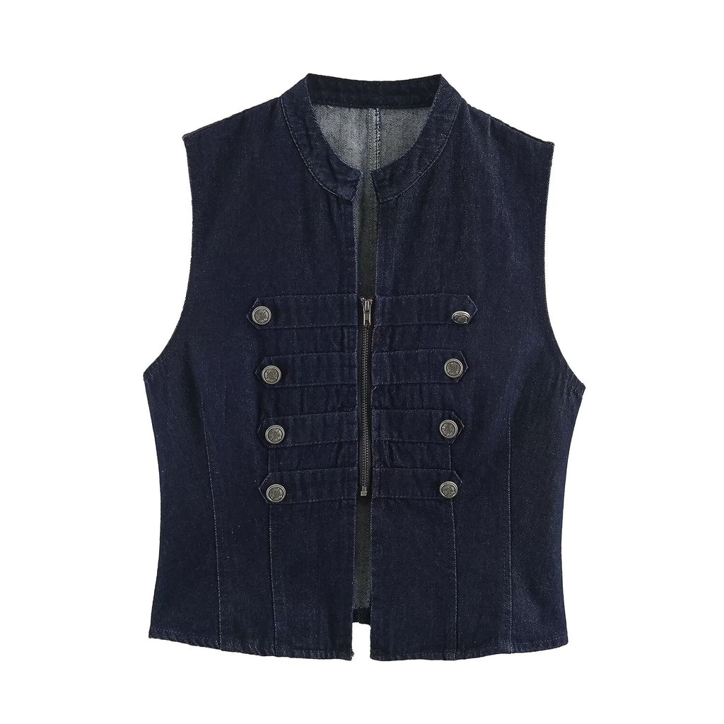 Women's Vest & A-Line Skirt Two-Piece Set