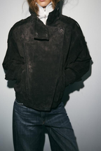 Women's Suede Moto Jacket